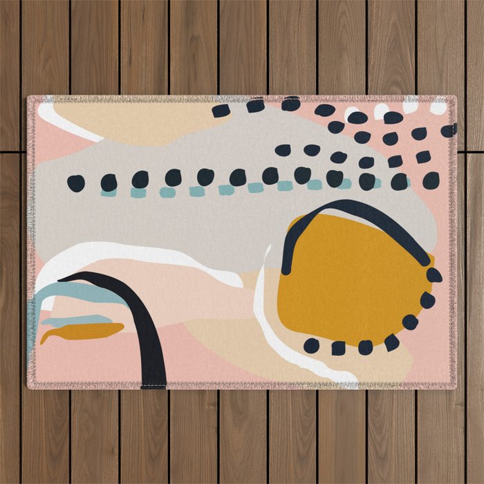 modern abstract Outdoor Rug Gallery Image 1