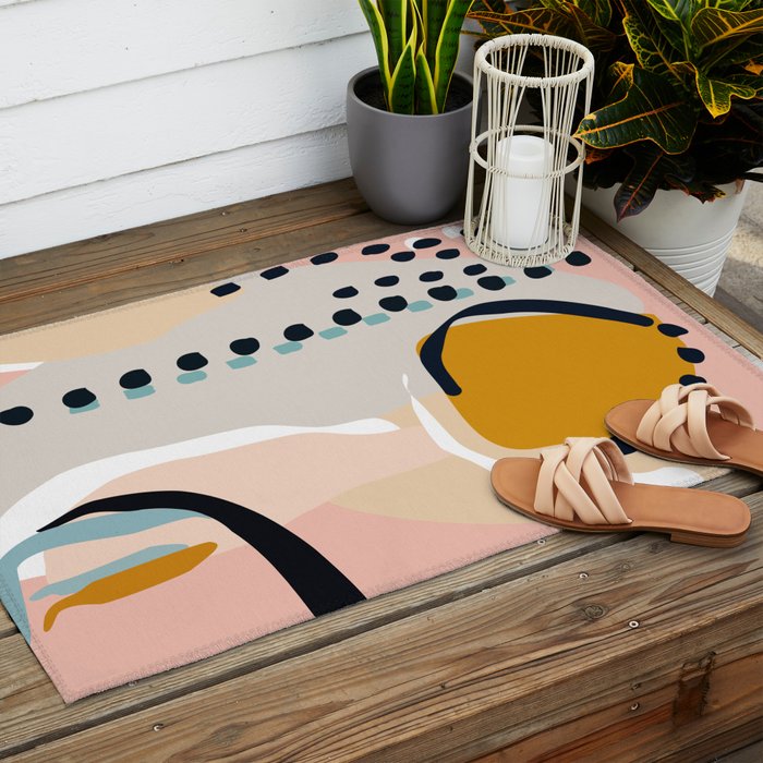 modern abstract Outdoor Rug Gallery Image 2
