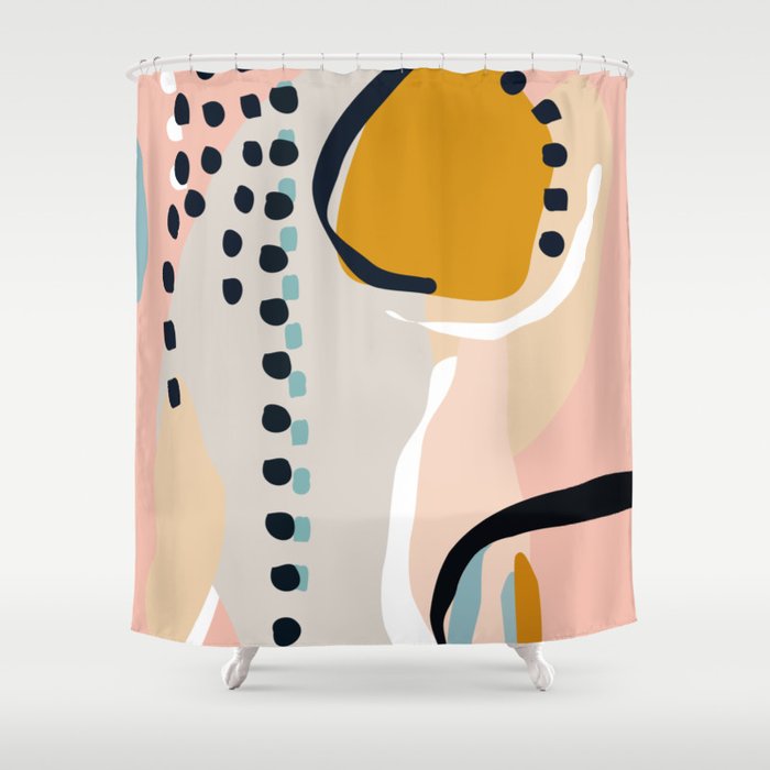 modern abstract Shower Curtain Gallery Image 1