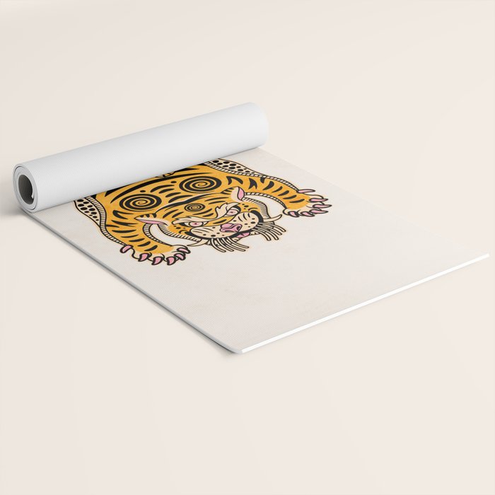 King Of The Jungle 01: Golden Tiger Edition Yoga Mat Gallery Image 2