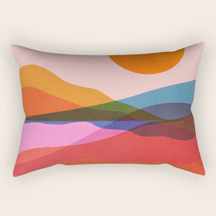 Abstraction_OCEAN_Beach_Minimalism_001 Rectangular Pillow Gallery Image 2