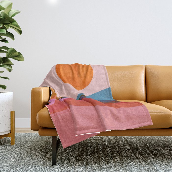 Abstraction_OCEAN_Beach_Minimalism_001 Throw Blanket Gallery Image 1