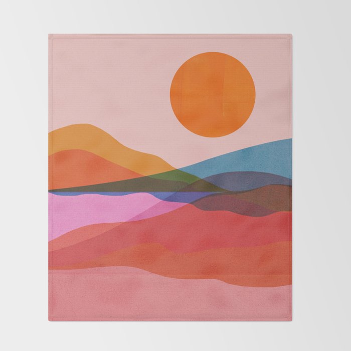 Abstraction_OCEAN_Beach_Minimalism_001 Throw Blanket Gallery Image 2