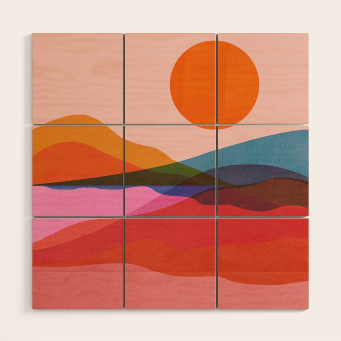 Abstraction_OCEAN_Beach_Minimalism_001 Wood Wall Art Gallery Image 1