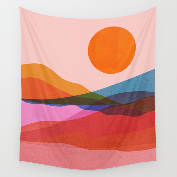 Abstraction_OCEAN_Beach_Minimalism_001 Wall Tapestry Gallery Image 4