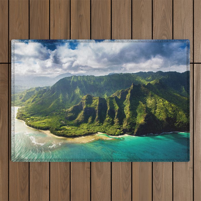 Island of Kauai, Hawaiian Islands Outdoor Rug Gallery Image 1