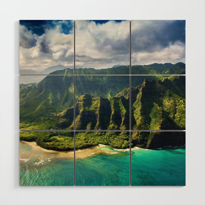 Island of Kauai, Hawaiian Islands Wood Wall Art Gallery Image 1