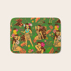 Tiki Temptress on Green Bath Mat Gallery Image 1