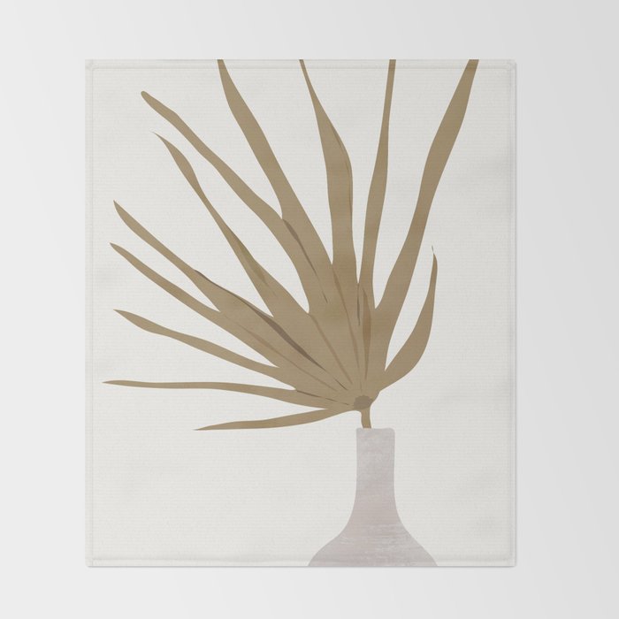 minimal plant 5 Throw Blanket Gallery Image 2