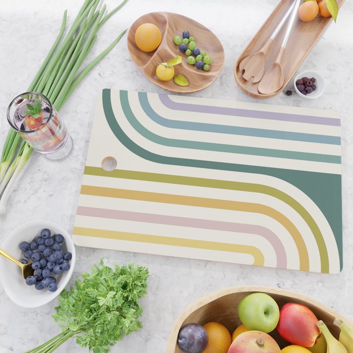 Bold Curvature Stripes XIV Cutting Board Gallery Image 2