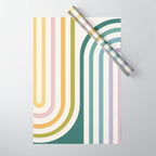 Bold Curvature Stripes XIV Wrapping Paper Gallery Image 1