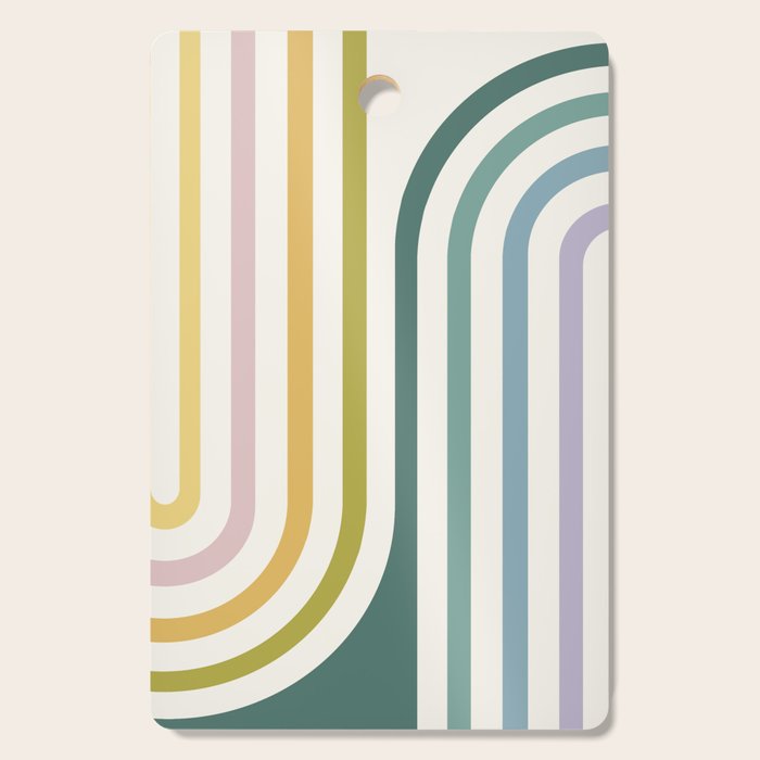 Bold Curvature Stripes XIV Cutting Board Gallery Image 1