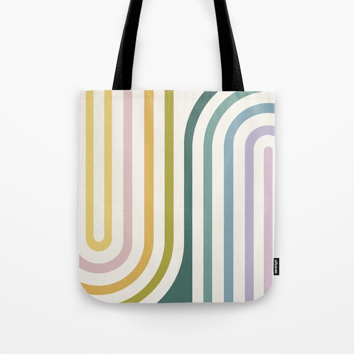 Bold Curvature Stripes XIV Tote Bag Gallery Image 1