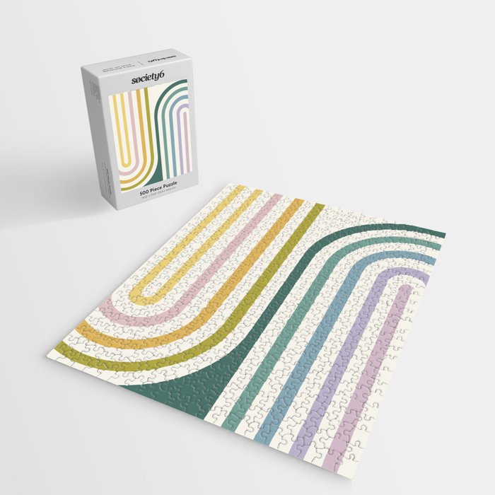 Bold Curvature Stripes XIV Jigsaw Puzzle Gallery Image 2