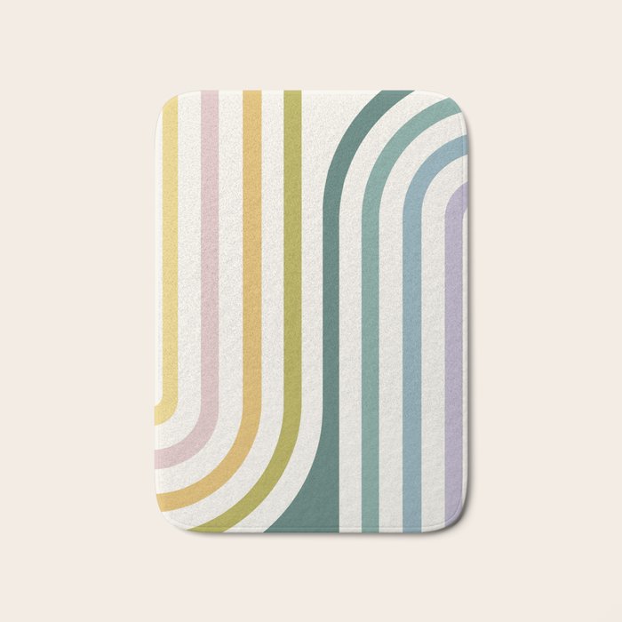 Bold Curvature Stripes XIV Bath Mat Gallery Image 1