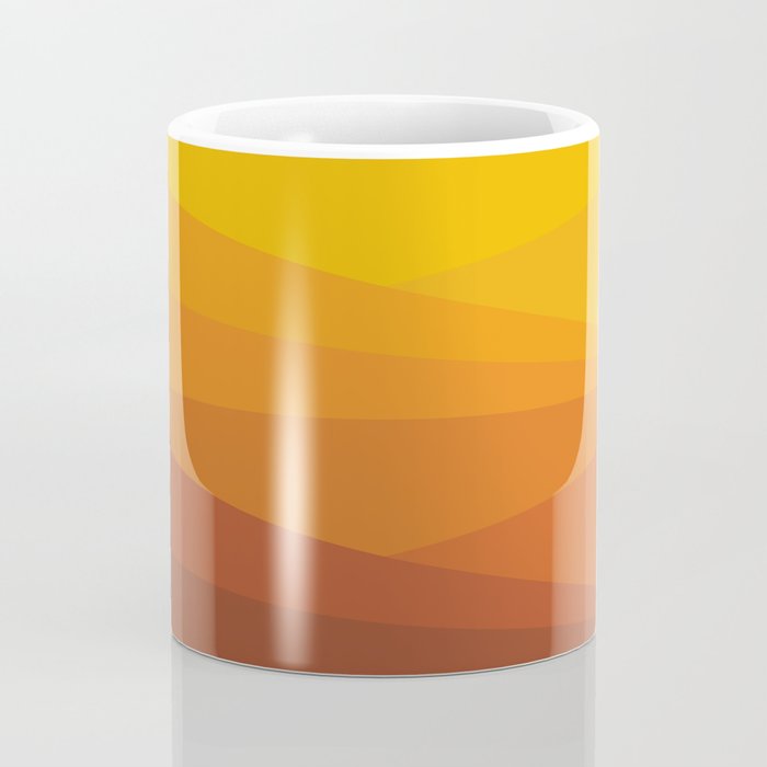 Geometric Triangles XI Retro Orange Coffee Mug Gallery Image 4