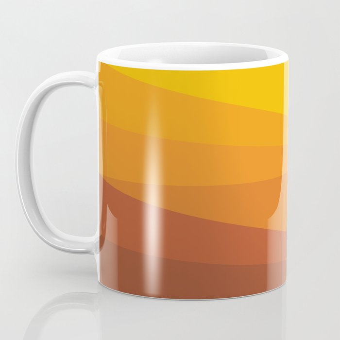 Geometric Triangles XI Retro Orange Coffee Mug Gallery Image 3