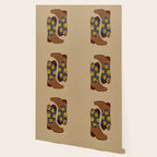 Cowgirl Boots â Teal & Yellow Wallpaper Gallery Image 2