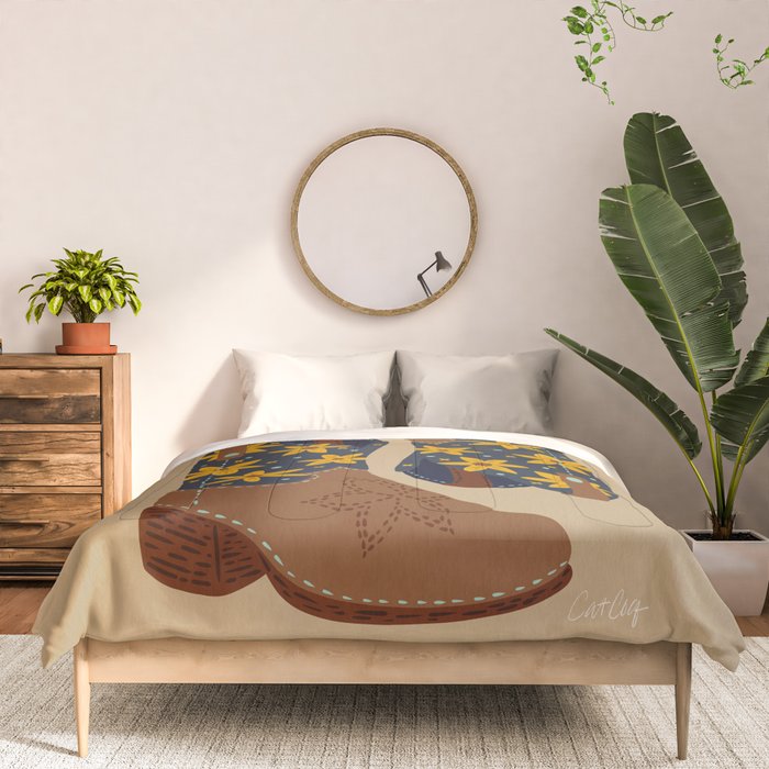 Cowgirl Boots â Teal & Yellow Comforter Gallery Image 3