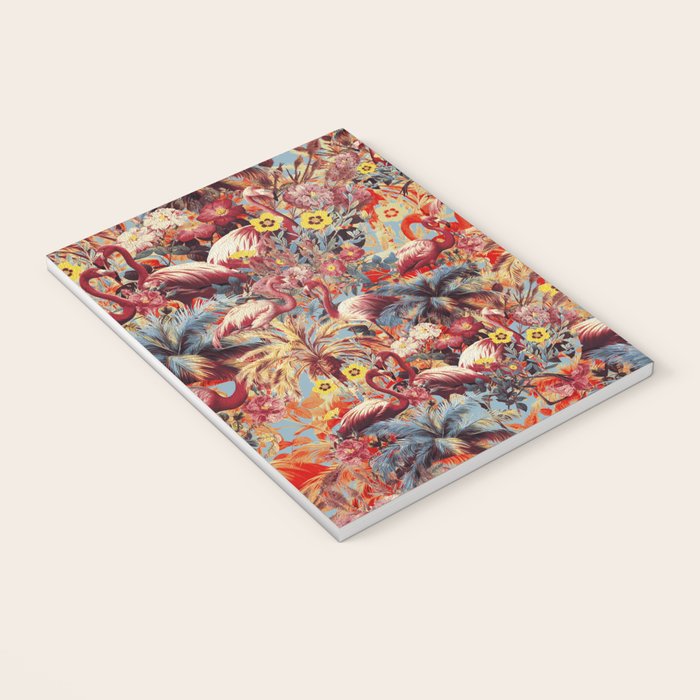 Flamingos and Floral Pattern Notebook Gallery Image 3