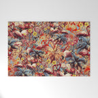 Flamingos and Floral Pattern Welcome Mat Gallery Image 1