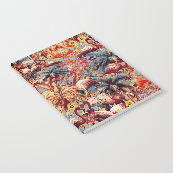 Flamingos and Floral Pattern Notebook Gallery Image 2