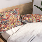 Flamingos and Floral Pattern Pillow Sham Gallery Image 2