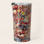 Flamingos and Floral Pattern Travel Mug Gallery Image 3