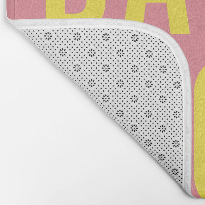 To The Dance Floor Left Arrow (Pink Yellow) Bath Mat Gallery Image 2