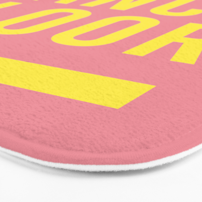 To The Dance Floor Left Arrow (Pink Yellow) Bath Mat Gallery Image 3