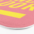 To The Dance Floor Left Arrow (Pink Yellow) Bath Mat Gallery Image 3