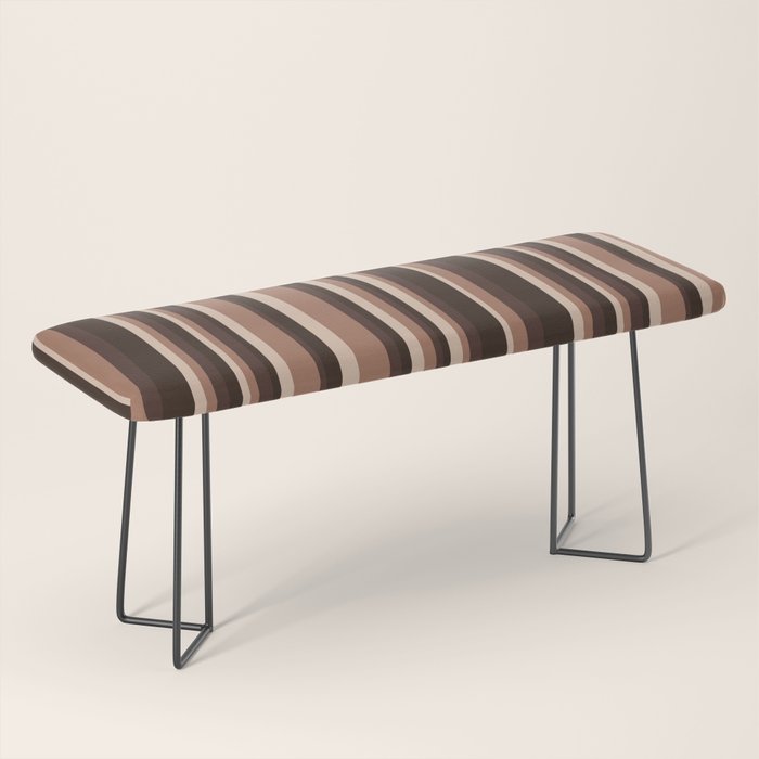 Classic Stripes XLIX - Mocha Coffee Bench Gallery Image 1