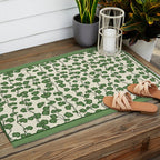 Trailing Vines Botanical Pattern Outdoor Rug Gallery Image 2