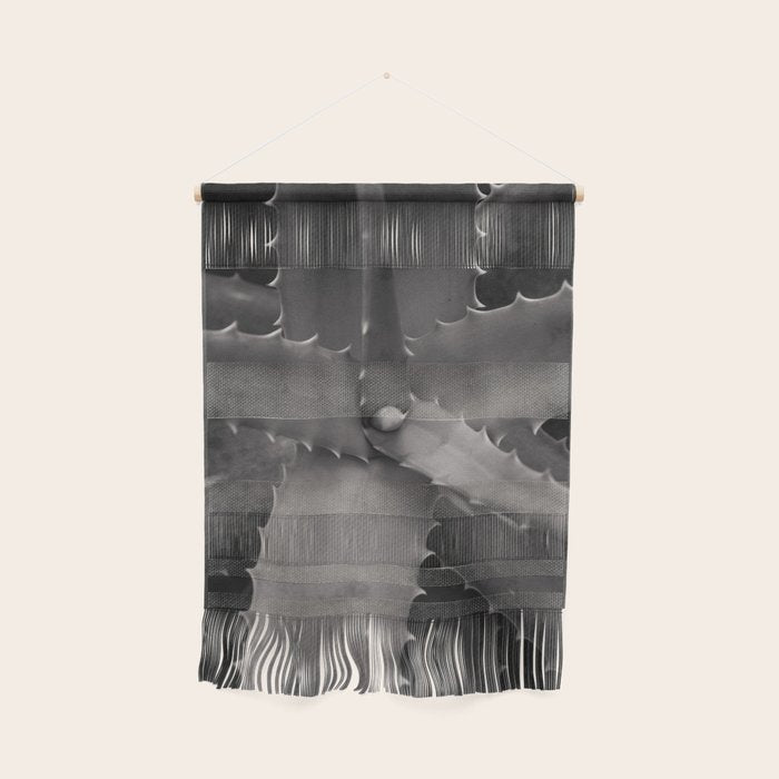 Serrated - Modern Black and White Botanical Wall Hanging Gallery Image 1