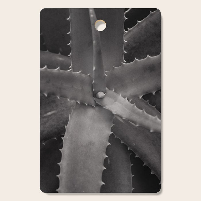 Serrated - Modern Black and White Botanical Cutting Board Gallery Image 1