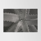 Serrated - Modern Black and White Botanical Rug Gallery Image 2