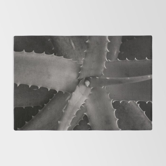 Serrated - Modern Black and White Botanical Rug Gallery Image 2
