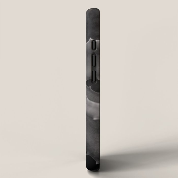 Serrated - Modern Black and White Botanical iPhone Case Gallery Image 2