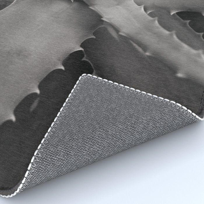 Serrated - Modern Black and White Botanical Rug Gallery Image 4