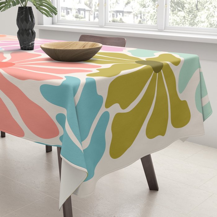 Colors of Joy - Groovy Flowers Tablecloth Gallery Image 3