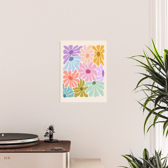 Colors of Joy - Groovy Flowers Poster Gallery Image 2