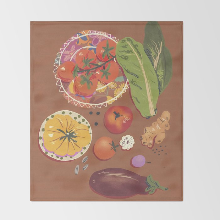 Vegetables Throw Blanket Gallery Image 2