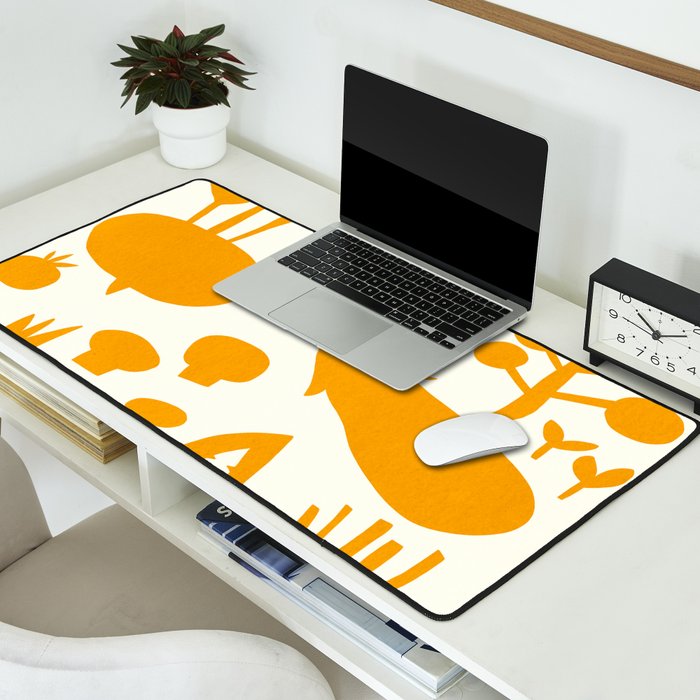 fresh fresh vegetable-orange Desk Mat Gallery Image 2