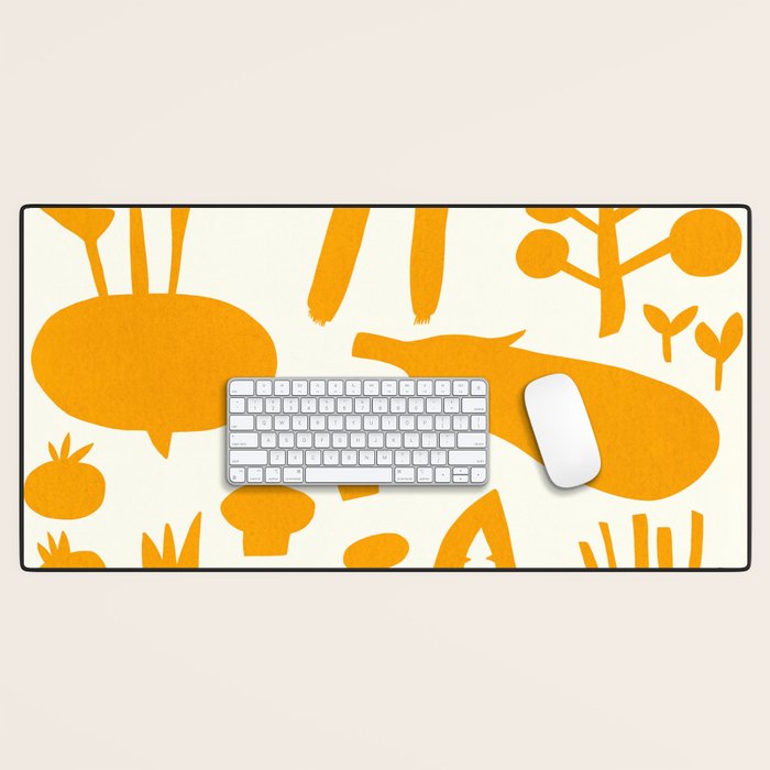 fresh fresh vegetable-orange Desk Mat Gallery Image 1