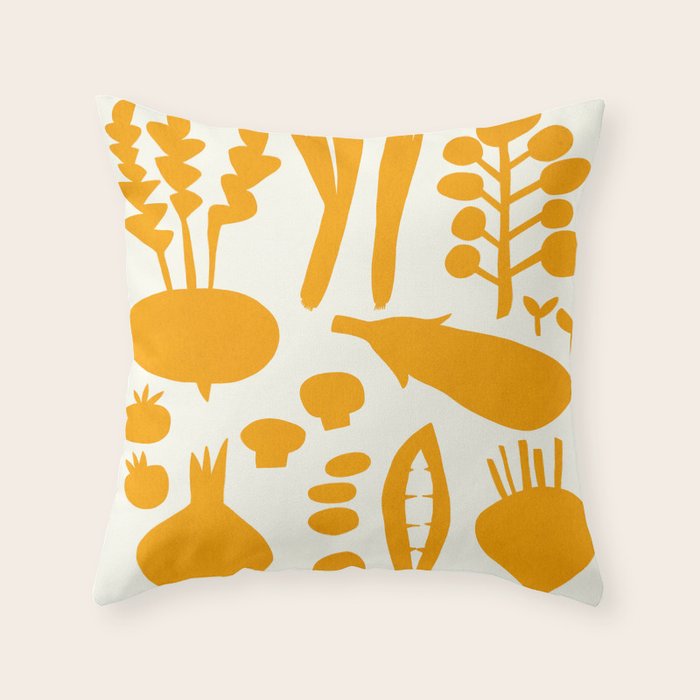 fresh fresh vegetable-orange Throw Pillow Gallery Image 6