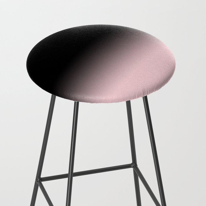 Modern abstract elegant black blush pink gradient pattern Stool Gallery Image 2