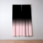 Modern abstract elegant black blush pink gradient pattern Window Curtain Gallery Image 3