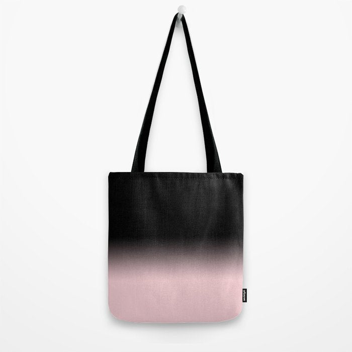 Modern abstract elegant black blush pink gradient pattern Tote Bag Gallery Image 2