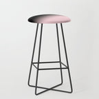 Modern abstract elegant black blush pink gradient pattern Stool Gallery Image 1