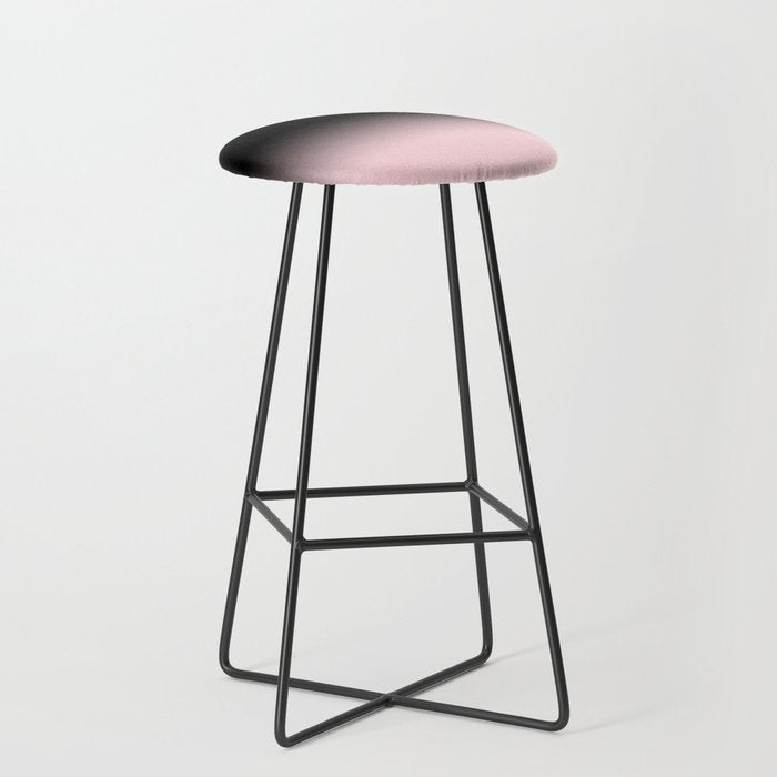 Modern abstract elegant black blush pink gradient pattern Stool Gallery Image 1